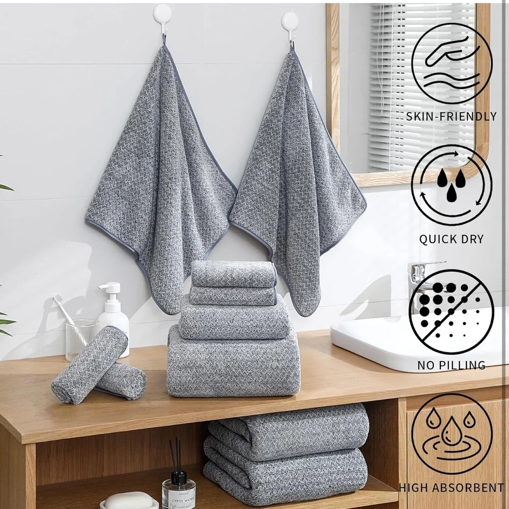 Ultra soft bath tower set 12 pieces
